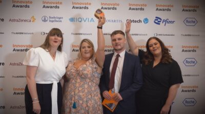 Staff from Doncaster and Bassetlaw Teaching Hospitals celebrate award win.